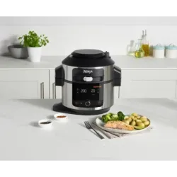 Мультиварка-скороварка-мультипіч Ninja Foodi SmartLid Multi Cooker OL550EU, пакування пошкоджене, товар цілий.